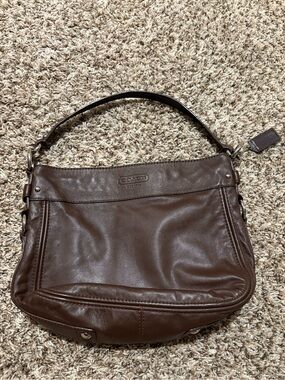 Coach Zoe hobo bag - brown/silver